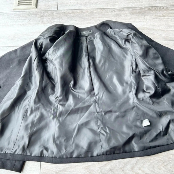 Tahari Black Ruffle Asymmetrical Blazer - Picture 12 of 16